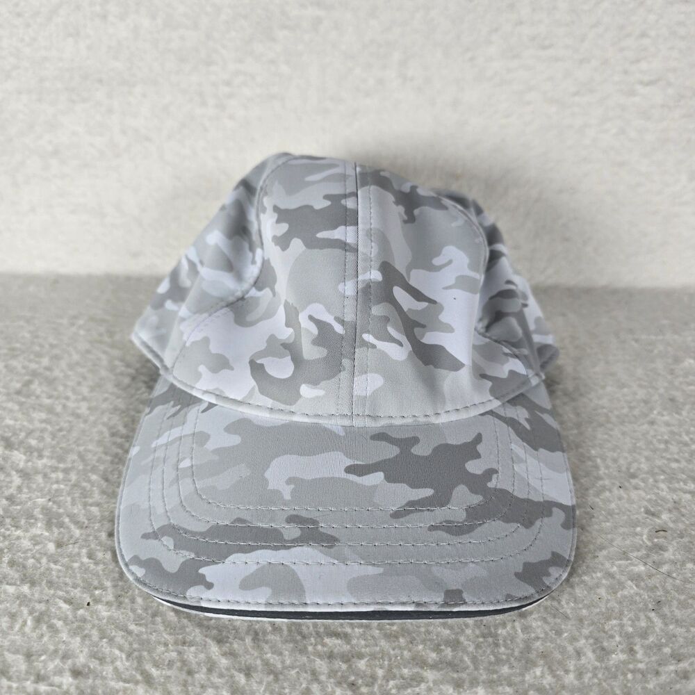 Womens Camo Baseball Hat Snapback Cap Ponytail Soft Gray Snap Buckle Comfort